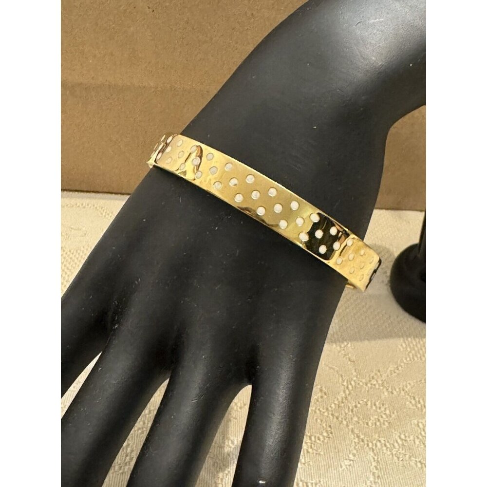 Kate Spade Bangle Bracelet On the Dot White Gold